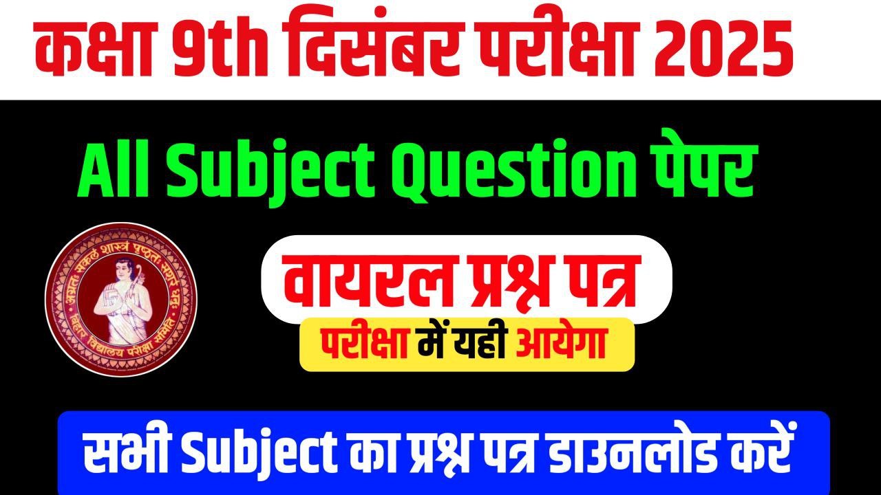 Class 9th Quarterly Exam All Subjects